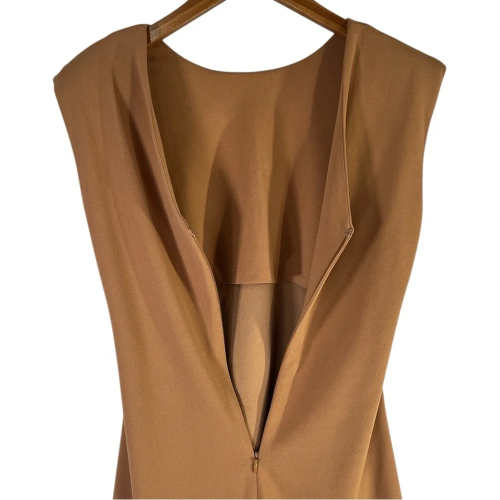 Alex Marie Ruched Side Sleeveless Midi Sheath Dress Size 6 Machine Washable